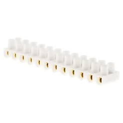 Barrette 12 plots section 6mm² - Blanc - Zenitech