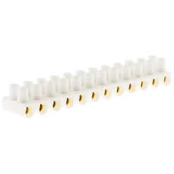 Barrette 12 plots section 6mm² - Blanc - Zenitech