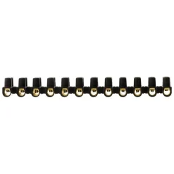 Barrette 12 plots section 16mm² - Noir - Zenitech