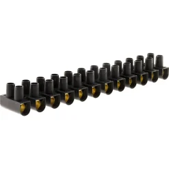 Barrette 12 plots section 16mm² - Noir - Zenitech