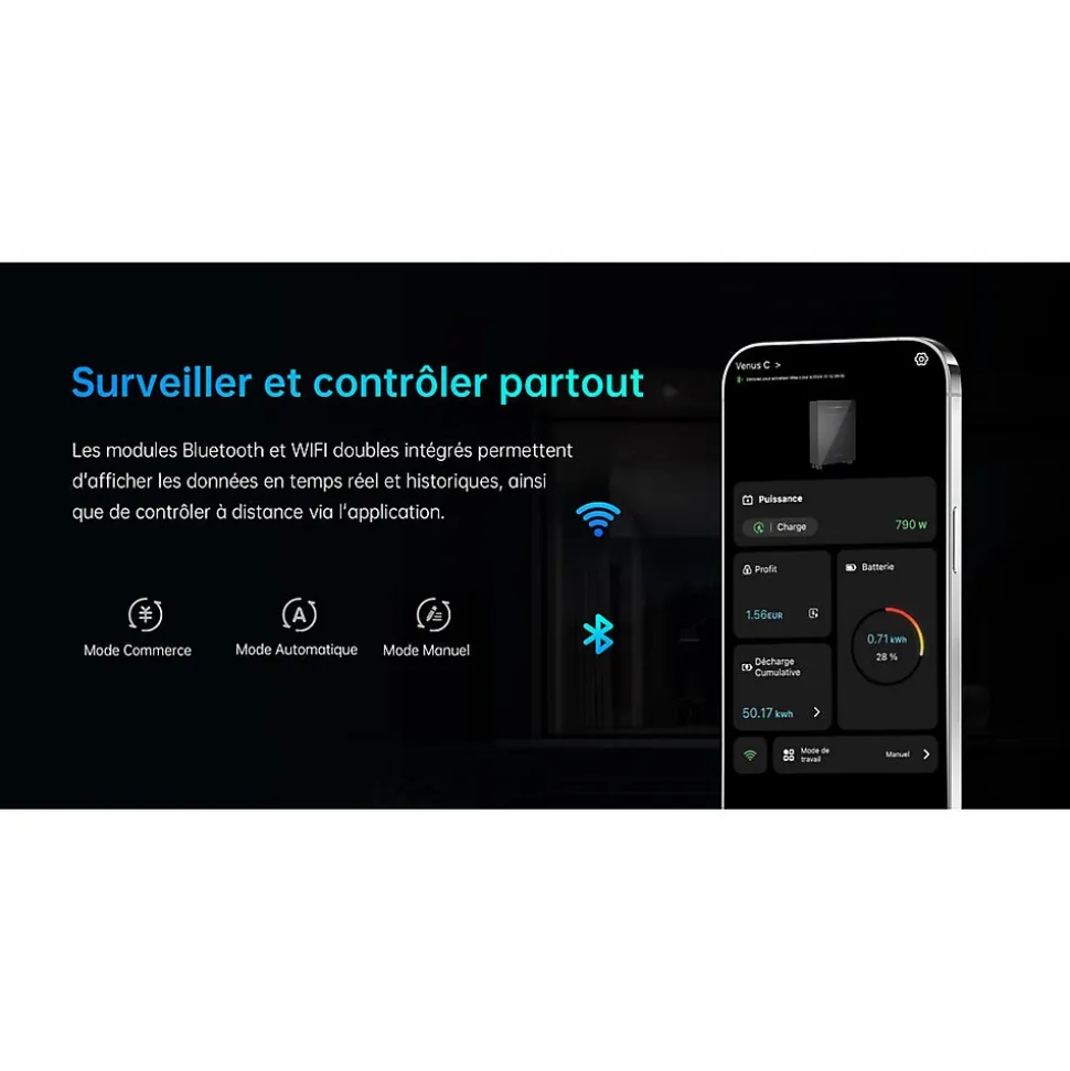 Batterie Lithium Intelligente Marstek Venus E 2.0 - 5,12kWh - Energycube AC couplé