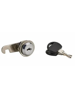 Batteuse avec came pour boîte aux lettres, nickel, longueur 18mm, 2 clés - THIRARD