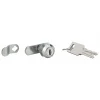 Batteuse avec came pour boîte aux lettres, nickel, longueur 19.7mm, 2 clés - THIRARD