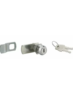 Batteuse avec came pour boîte aux lettres, nickel, longueur 33mm, 2 clés - THIRARD