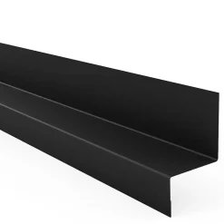 Bavette de démarrage et de jonction pour bardage et parement Le Profileur Français XL45 en acier noir mat L.2.3m