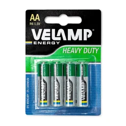Blister de 4 piles R6 AA saline