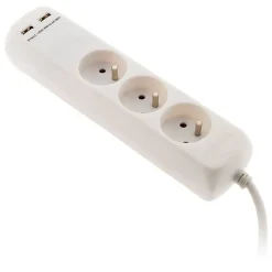 Bloc 3 prises 16A 2P+T avec 2 USB - Zenitech