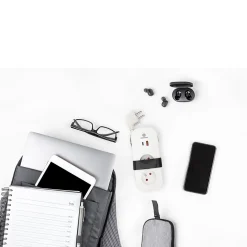 Bloc 2 prises avec terre + 2 USB Jacobsen blanc