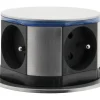 Bloc encastrable compact 3 prises + 2 ports USB Otio