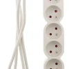Bloc Home 8 prises 16A 2P+T câble 1,5m - Blanc - Zenitech