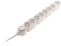 Bloc Home 8 prises 16A 2P+T câble 1,5m - Blanc - Zenitech