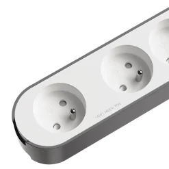 Bloc multiprise 4 ports Jacobsen blanc et gris