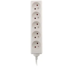 Bloc multiprise 5 prises 2P+T 16A blanc - Zenitech
