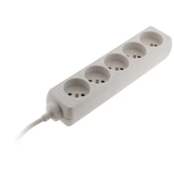 Bloc multiprise 5 prises 2P+T 16A blanc - Zenitech