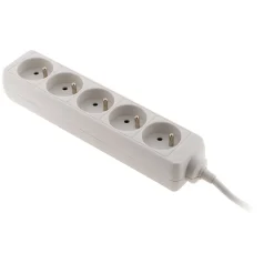Bloc multiprise 5 prises 2P+T 16A blanc - Zenitech