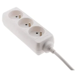 Bloc multiprise 3 prises 2P+T 16A blanc - Zenitech