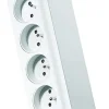 Bloc parafoudre 5 prises 2P+T (2300W) - Blanc - Schneider