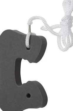 Bloque porte en mousse avec cordelette à accrocher