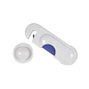 Bloque porte-vitrée Abus plastique blanc avec double face