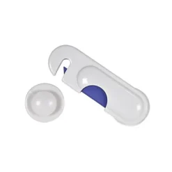 Bloque porte-vitrée Abus plastique blanc avec double face