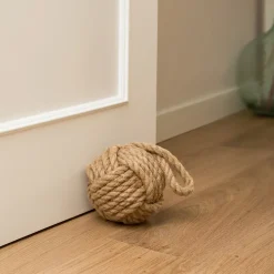 Bloque-porte boule noeud Rei tissu ⌀15x H.32 cm