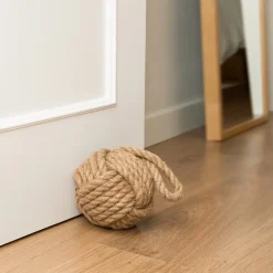 Bloque-porte boule noeud Rei tissu ⌀15x H.32 cm