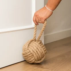 Bloque-porte boule noeud Rei tissu ⌀15x H.32 cm