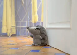 Bloque-porte hérisson Rei tissu ⌀22x H.23 cm