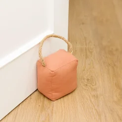 Bloque-porte Rei tissu terracota ⌀11x H.28 cm