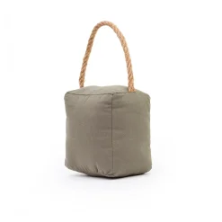 Bloque-porte Rei tissu vert kaki ⌀11x H. 28 cm