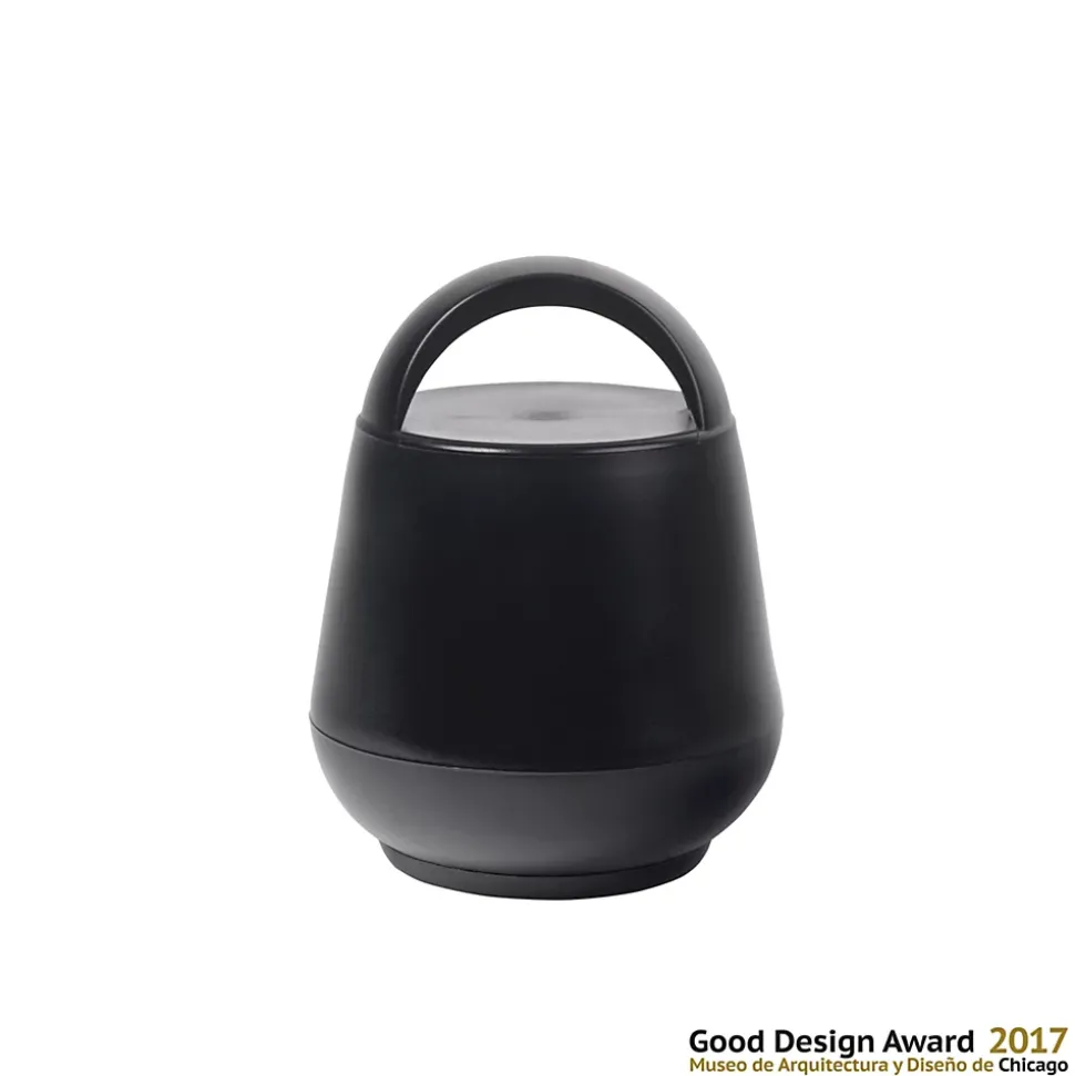 Bloque-porte soft touch Rei noir ⌀6,8x H.8,7 cm