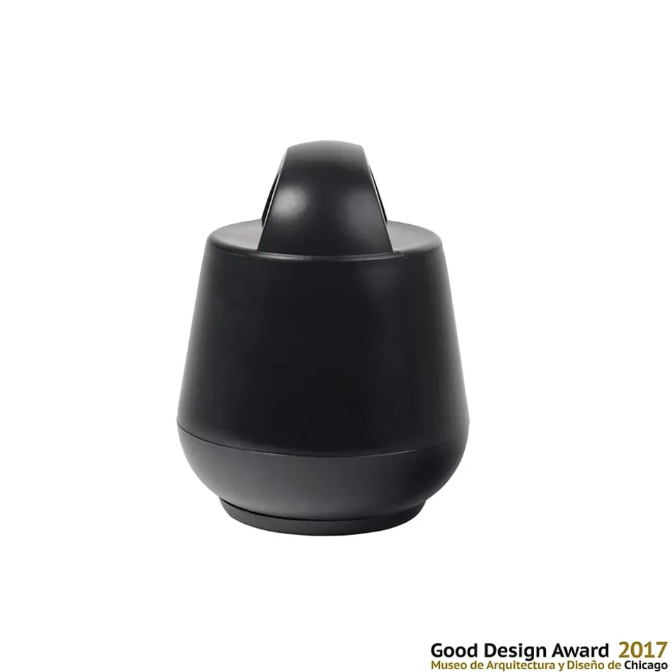 Bloque-porte soft touch Rei noir ⌀6,8x H.8,7 cm