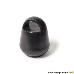 Bloque-porte soft touch Rei noir ⌀6,8x H.8,7 cm