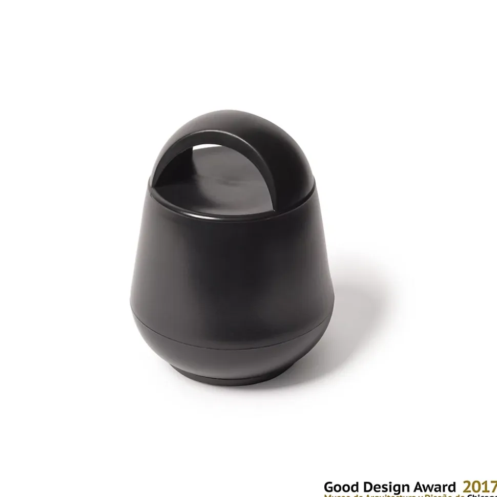 Bloque-porte soft touch Rei noir ⌀6,8x H.8,7 cm