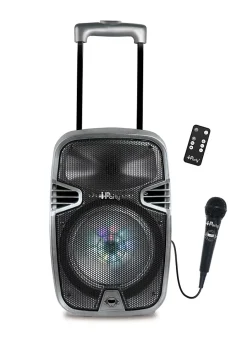 Bluetooth Karaoke avec roulettes, lumières et micro