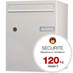 Boite à colis Atout 1 porte blanc mat sablé RAL 9010 MS
