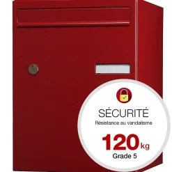 Boite à colis Atout 1 porte Rouge brillant RAL 3004 B