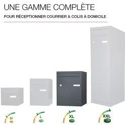 Boite à colis Atout 1 porte gris anthracite mat sablé RAL 7016 MS
