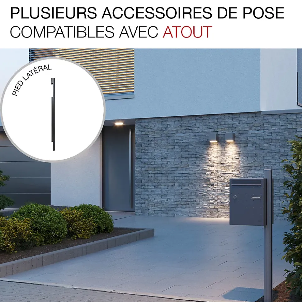 Boite à colis Atout 1 porte gris anthracite mat sablé RAL 7016 MS