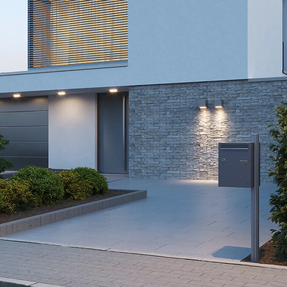 Boite à colis Atout 1 porte gris anthracite mat sablé RAL 7016 MS