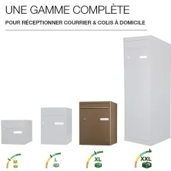 Boite à colis Atout 1 porte Taupe brillant RAL 7006 B