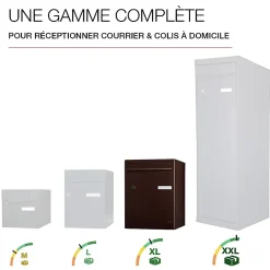 Boite à colis Atout 1 porte Brun brillant RAL 8019 B