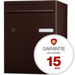 Boite à colis Atout 1 porte Brun brillant RAL 8019 B