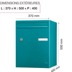 Boite à colis Atout 1 porte Vert brillant RAL 6033 B