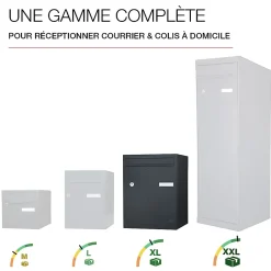 Boite à colis Atout 1 porte Noir Sablé RAL 2100MS