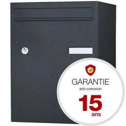 Boite à colis Atout 1 porte Noir Sablé RAL 2100MS