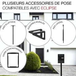 Boite à colis Eclipse 1 porte noir mat RAL 9005 M