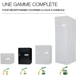 Boite à colis Eclipse 1 porte noir mat RAL 9005 M