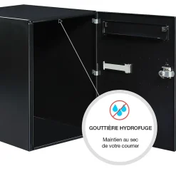 Boite à colis Eclipse 1 porte noir mat RAL 9005 M