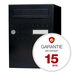 Boite à colis Eclipse 1 porte noir mat RAL 9005 M